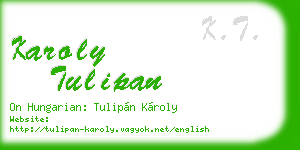 karoly tulipan business card